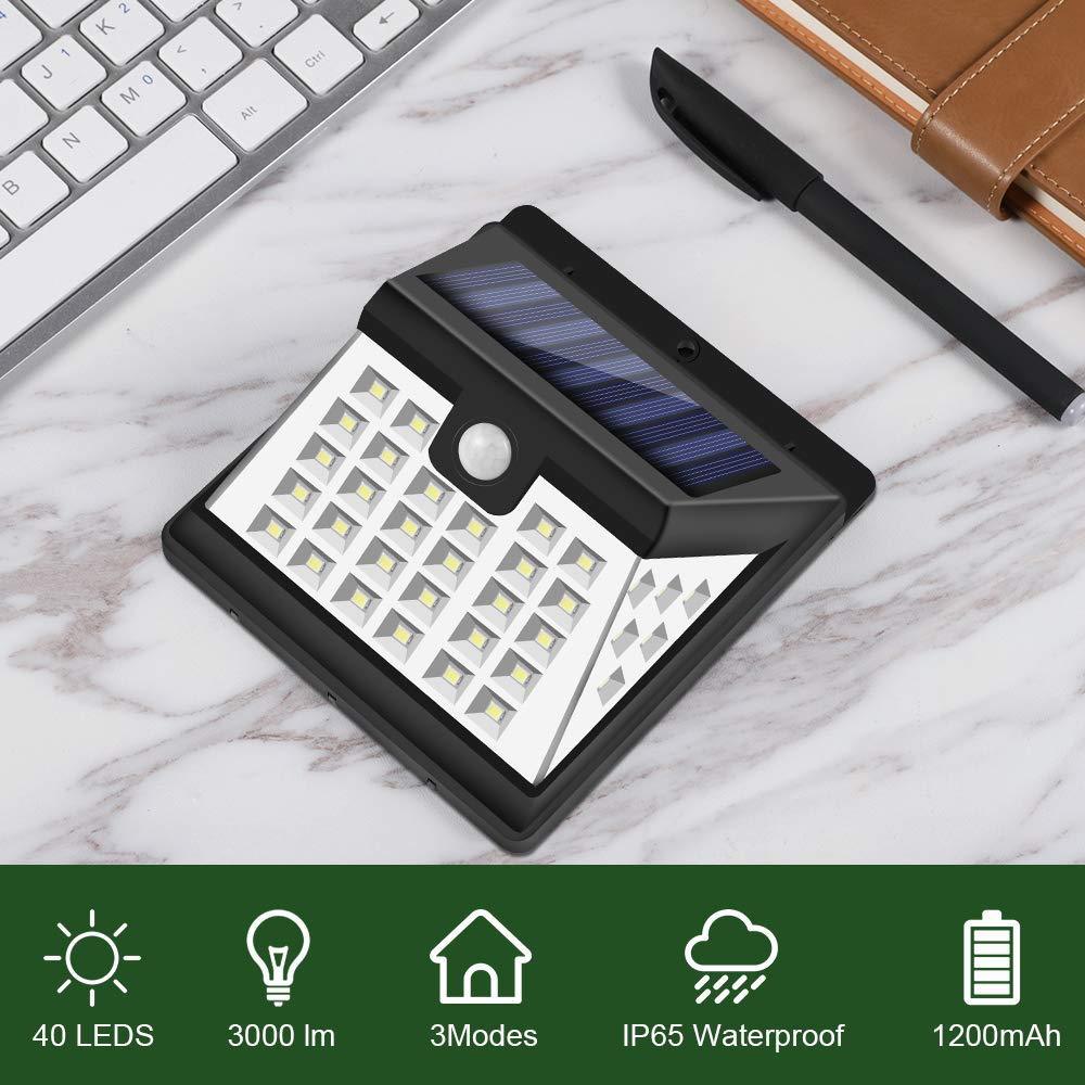 K & S | Solar LED Wandleuchte mit Bewegungssensor – Wasserdichte Außenlampe für Garten & Terrasse
