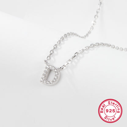 K & S | Damen Halskette 925 Silber mit Buchstabe – Eleganter Initialen Schmuck & Geschenkidee