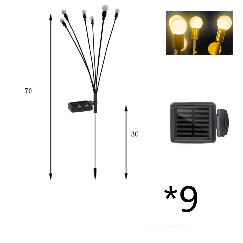 K & S | Solar Gartenleuchten – Schwingende LED-Glühwürmchen für stimmungsvolle Außenbeleuchtung
