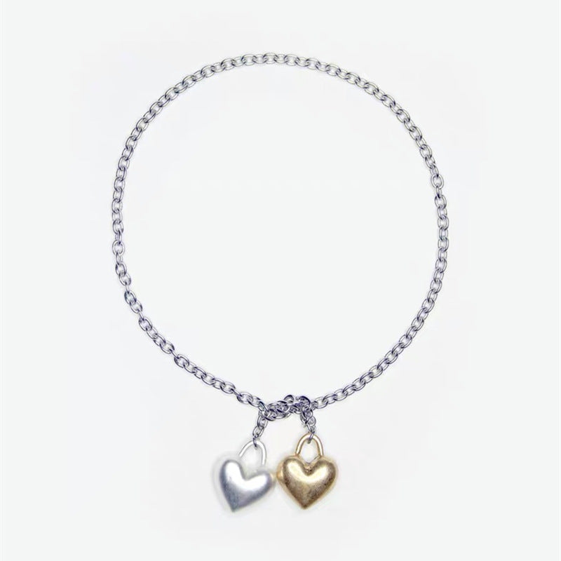 K & S | Damen Halskette Silber Lang mit Herz Anhänger – Eleganter Schmuck & Geschenkidee