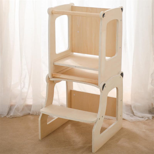 K & S | Montessori Lernturm Holz Kinder – Sicherer Lernstuhl & Küchenhelfer für Kleinkinder