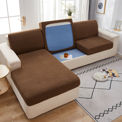 K & S | Sofaüberwurf Elastisch Universell – Pflegeleichter Waschbarer Sofabezug für Couch