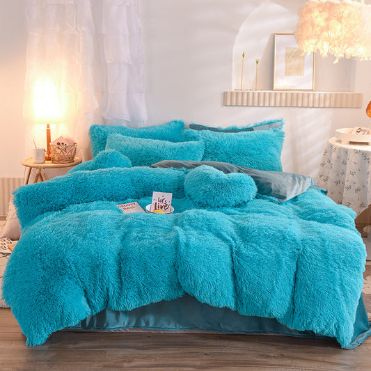K & S | Flauschiges Winter-Bettwäsche Set – Kuscheliges dickes Fleece für warme & gemütliche Nächte