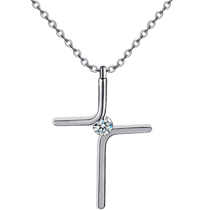 K & S | Kreuz Anhänger Halskette Titanstahl Vergoldet – Robuster & Eleganter Schmuck für Damen & Herren