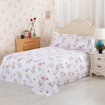 K & S | Baumwoll-Bettwäsche Set – Hochwertige bedruckte Bettlaken & Bezüge mit floralem Design