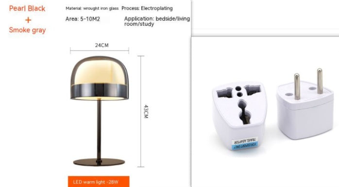 K & S | Designer Tischlampe – Moderne Glasleuchte im luxuriösen Stil für Wohnzimmer & Schlafzimmer
