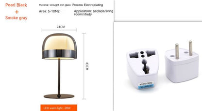 K & S | Designer Tischlampe – Moderne Glasleuchte im luxuriösen Stil für Wohnzimmer & Schlafzimmer