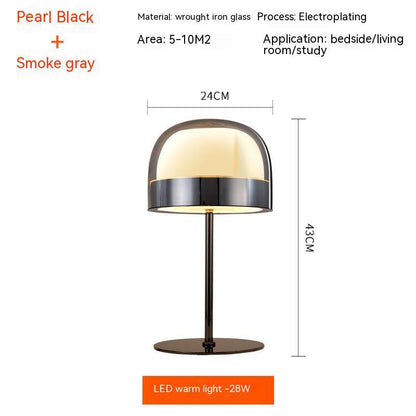 K & S | Designer Tischlampe – Moderne Glasleuchte im luxuriösen Stil für Wohnzimmer & Schlafzimmer