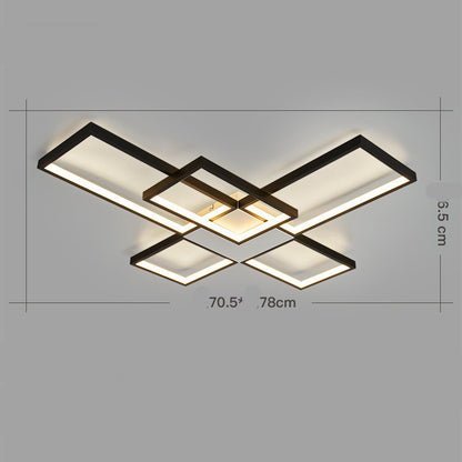 K & S | LED Deckenleuchte – Moderne geometrische Deckenlampe in Warmweiß für Wohnzimmer & Schlafzimmer
