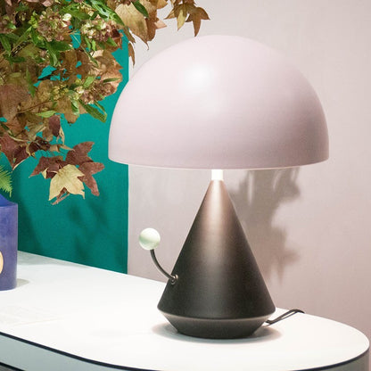 K & S | Designer Tischlampe – Moderne Pilzlampe aus Metall im stilvollen Retro-Design