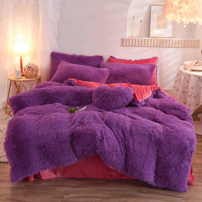 K & S | Flauschiges Winter-Bettwäsche Set – Kuscheliges dickes Fleece für warme & gemütliche Nächte