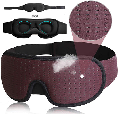 K & S | 3D Schlafmaske Hohlraum Augenmaske – Lichtdicht & Druckfrei für Schlaf & Reisen
