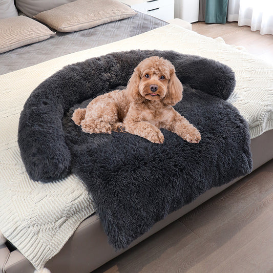 K & S | Waschbares Haustierbett mit Abnehmbarem Bezug - Weiche Matte & Sofa-, Auto- & Bodenschutz für Hunde & Katzen