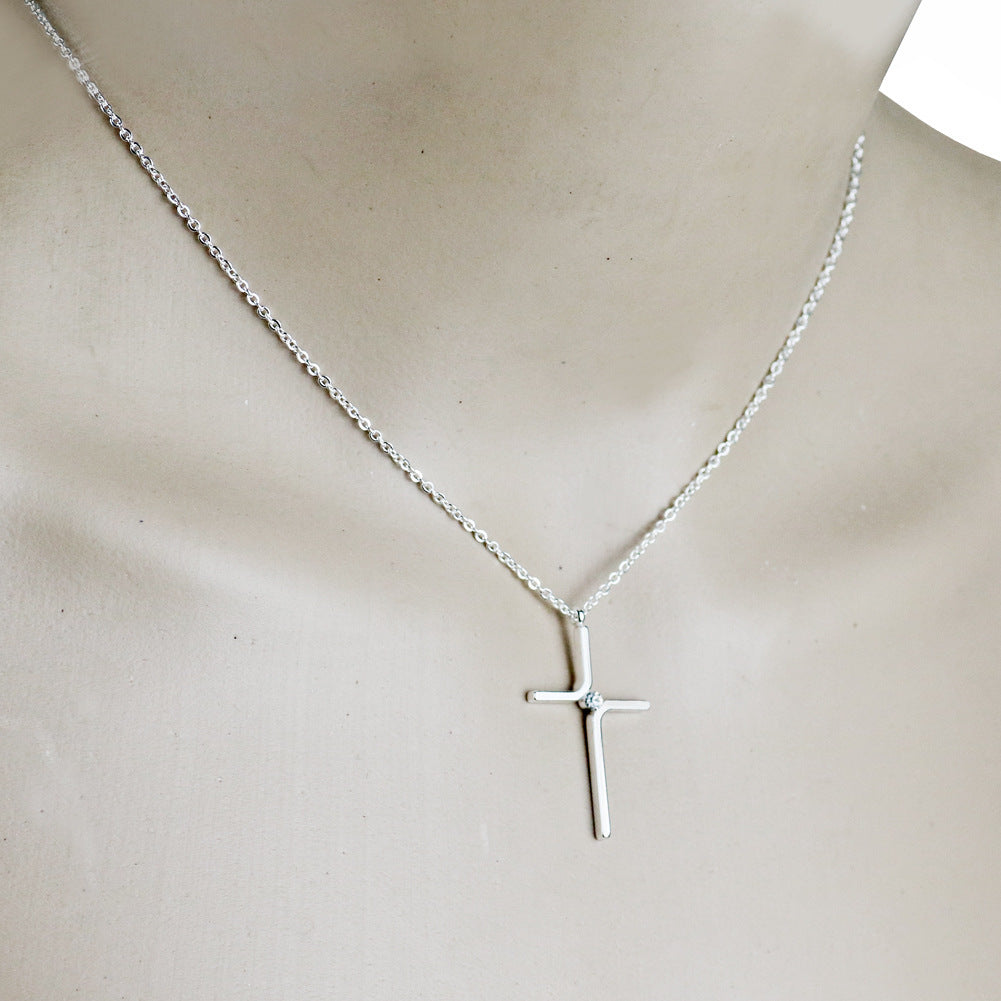 K & S | Kreuz Anhänger Halskette Titanstahl Vergoldet – Robuster & Eleganter Schmuck für Damen & Herren