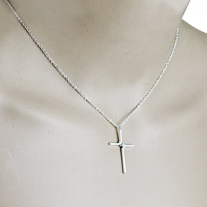 K & S | Kreuz Anhänger Halskette Titanstahl Vergoldet – Robuster & Eleganter Schmuck für Damen & Herren