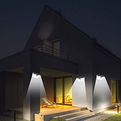 K & S | Solar LED Wandleuchte mit Bewegungssensor – Wasserdichte Außenlampe für Garten & Terrasse
