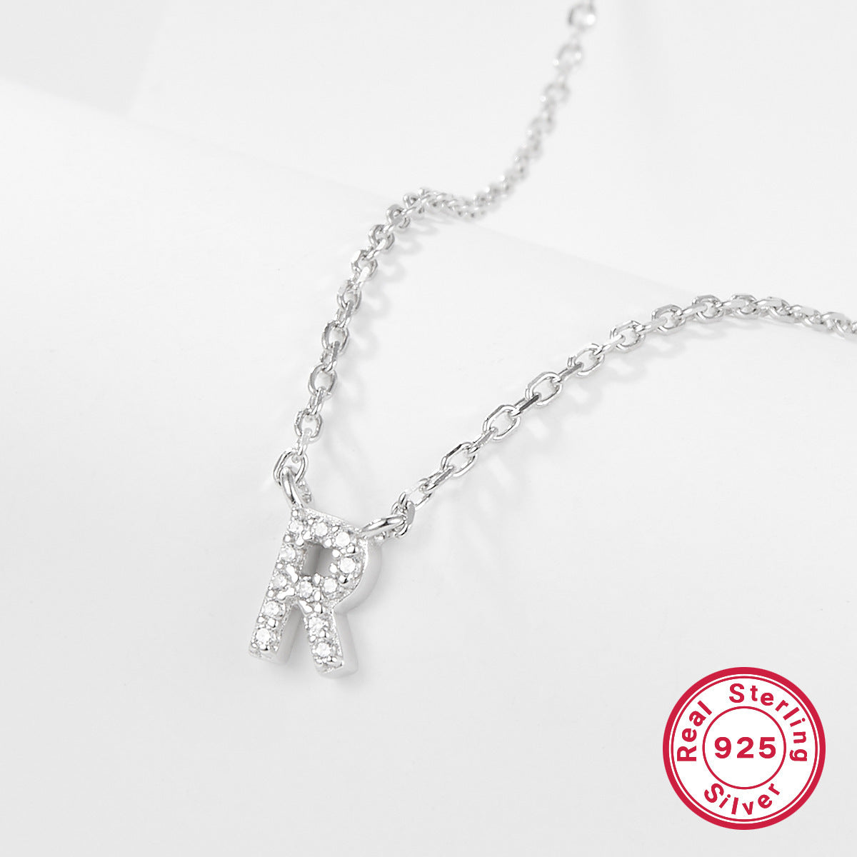 K & S | Damen Halskette 925 Silber mit Buchstabe – Eleganter Initialen Schmuck & Geschenkidee