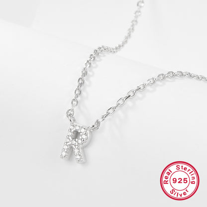 K & S | Damen Halskette 925 Silber mit Buchstabe – Eleganter Initialen Schmuck & Geschenkidee