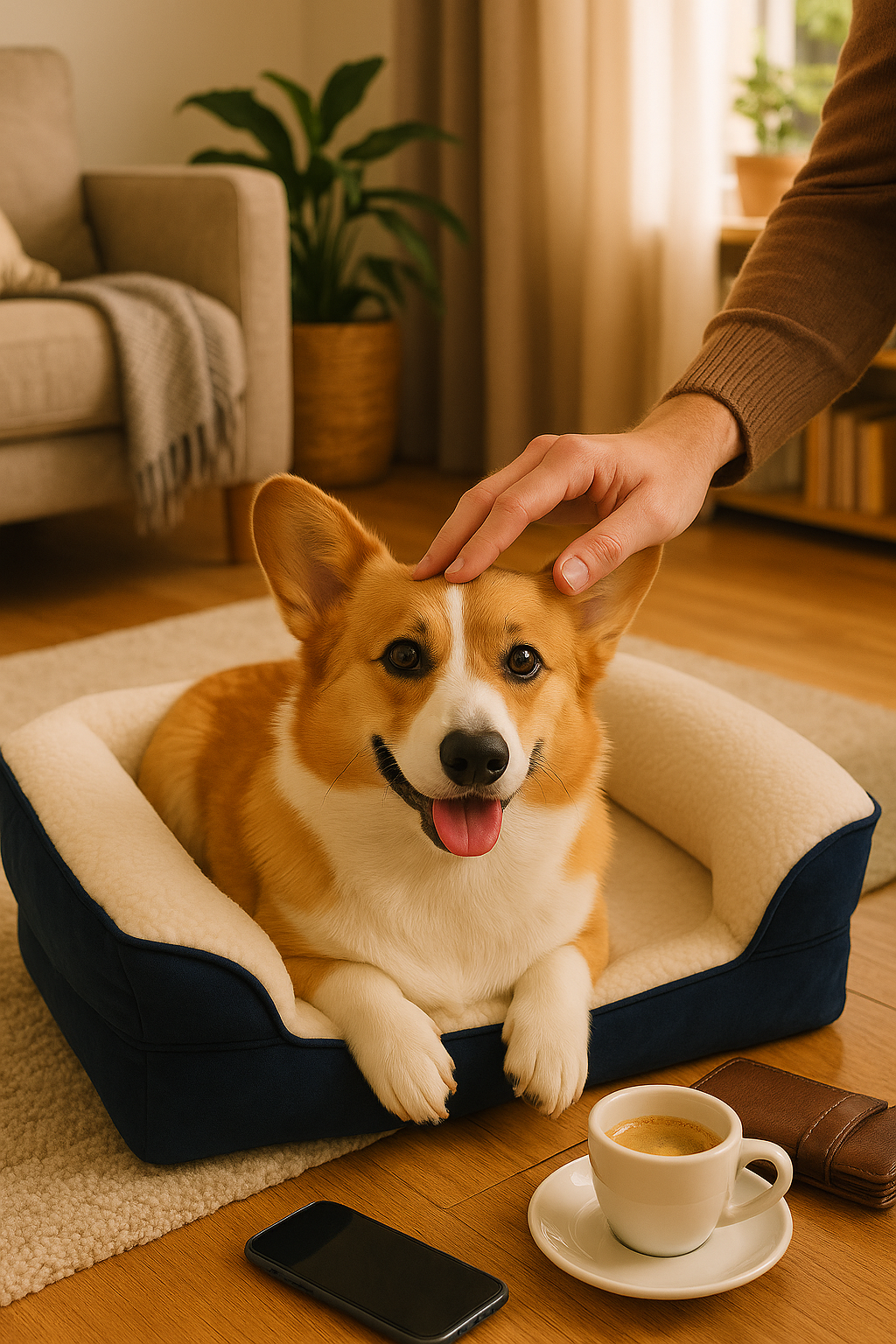 K & S | Vierjahreszeiten Hundesofa mit Kuschelnest - Bequemes & Waschbares Haustierbett für Hunde & Katzen