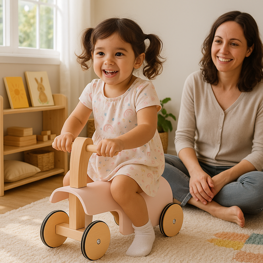 K & S | Holz-Balancelaufrad für Kleinkinder - Lernlaufrad für Balance, Motorik & Spaß im Freien