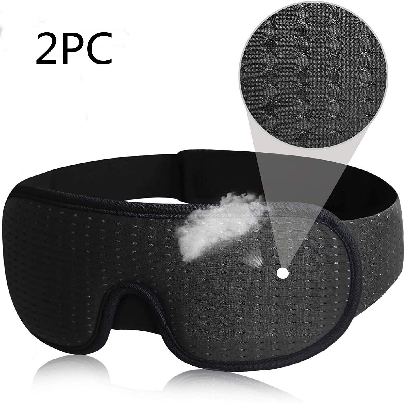 K & S | 3D Schlafmaske Hohlraum Augenmaske – Lichtdicht & Druckfrei für Schlaf & Reisen