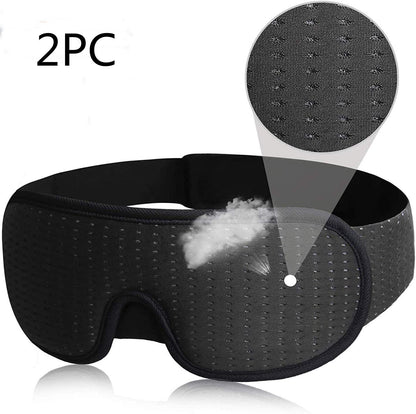 K & S | 3D Schlafmaske Hohlraum Augenmaske – Lichtdicht & Druckfrei für Schlaf & Reisen