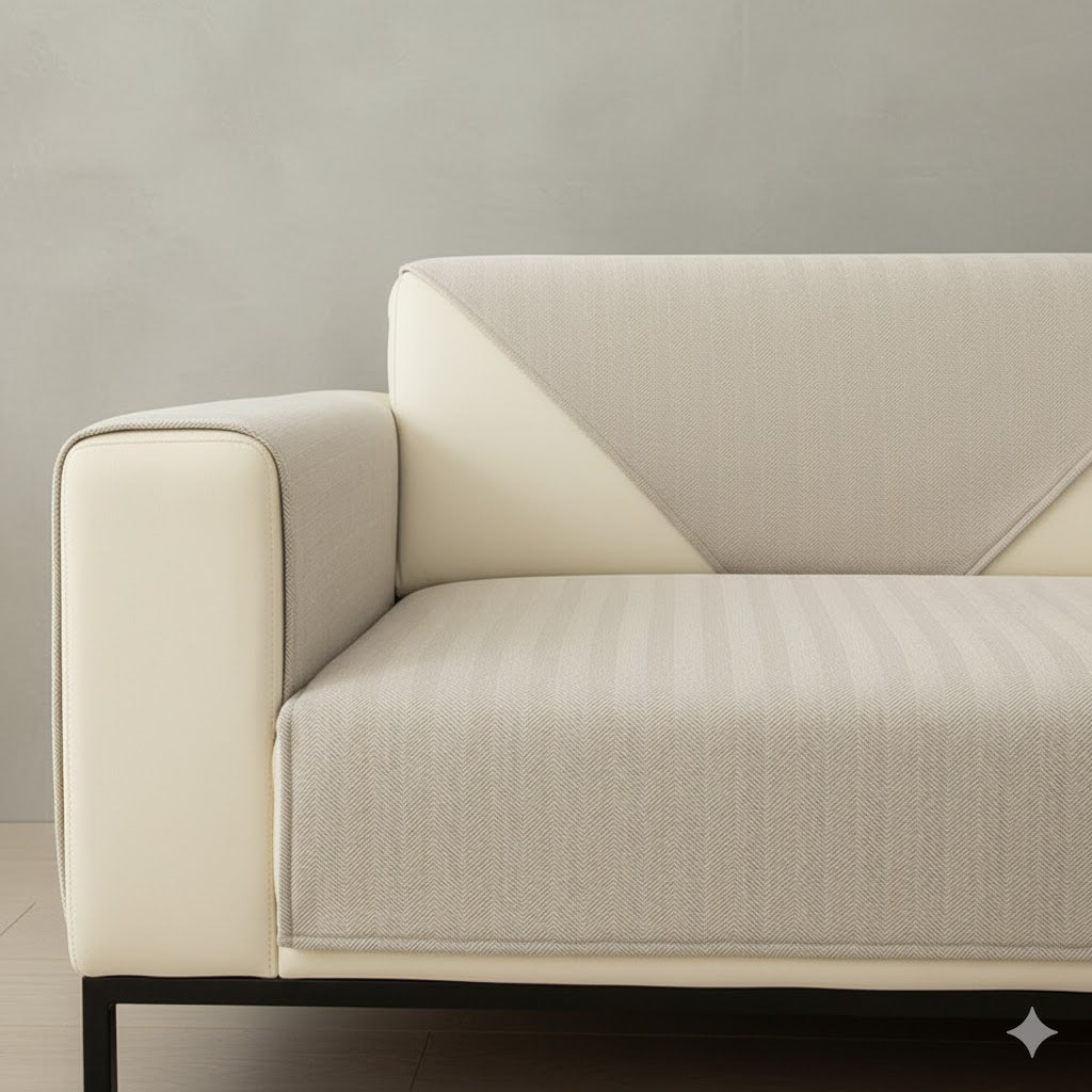 Premium Sofa-Schoner Chenille | Waschbar & Rutschfest