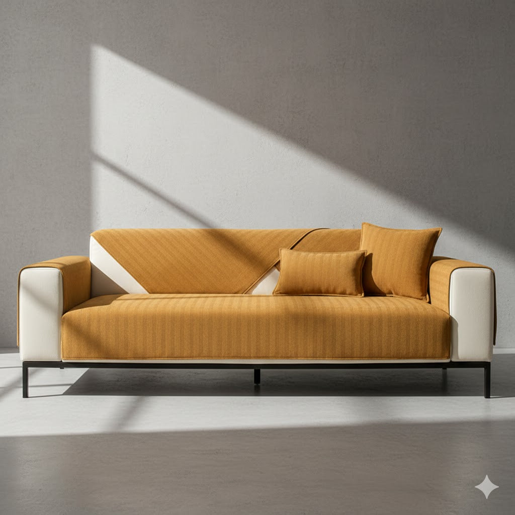 Premium Sofa-Schoner Chenille | Waschbar & Rutschfest