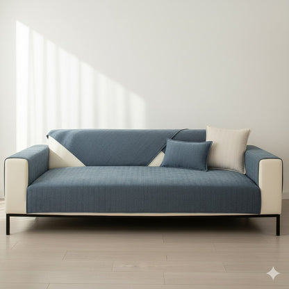 Premium Sofa-Schoner Chenille | Waschbar & Rutschfest