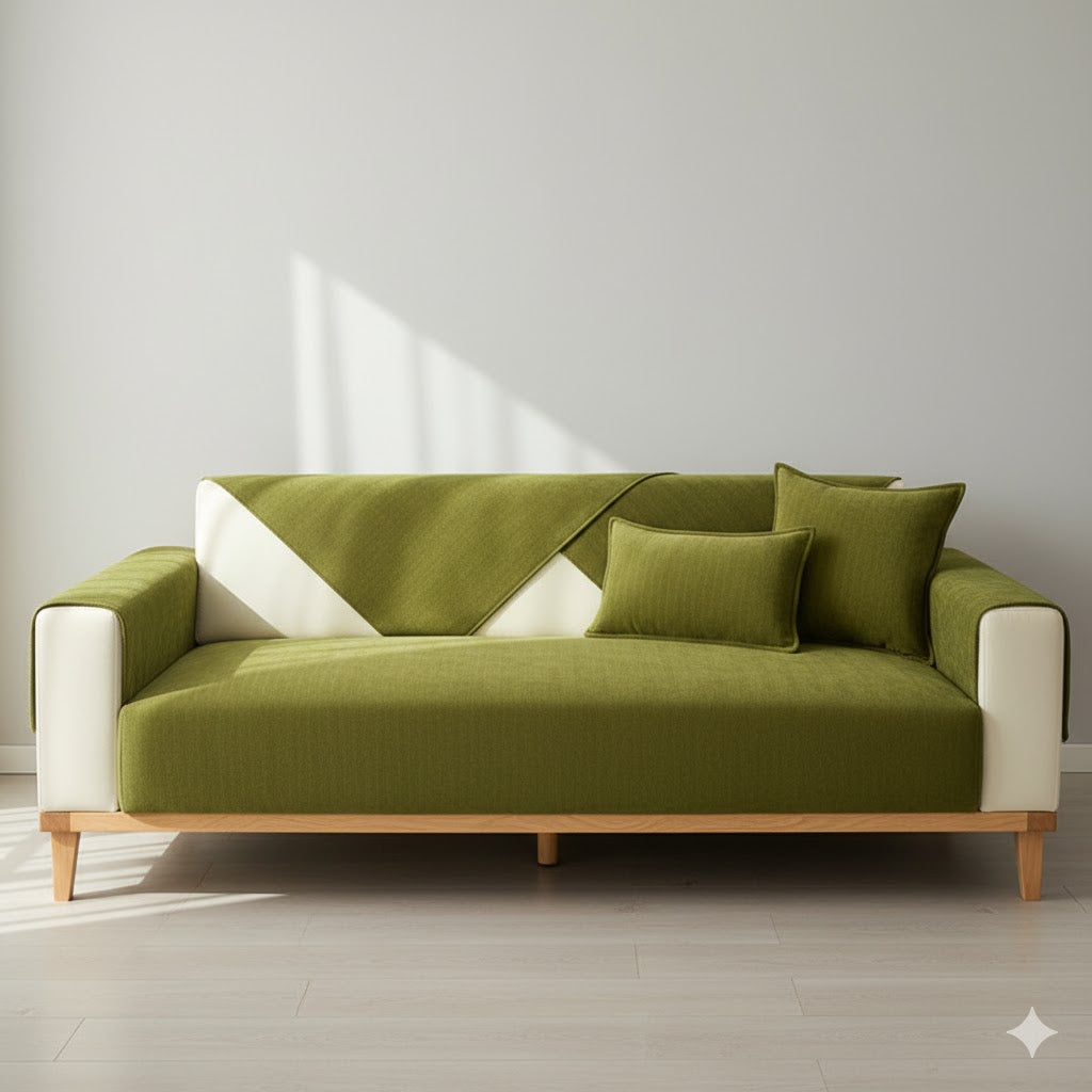 Premium Sofa-Schoner Chenille | Waschbar & Rutschfest