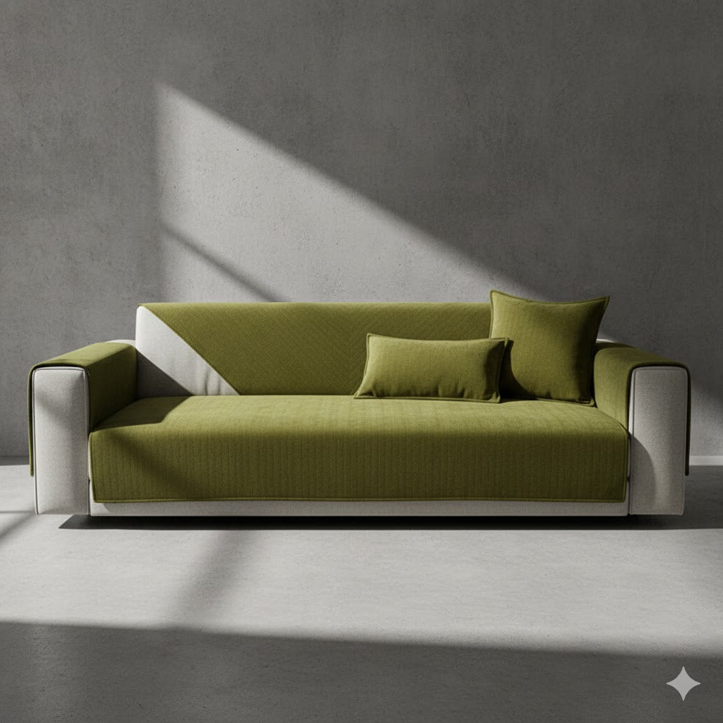 Premium Sofa-Schoner Chenille | Waschbar & Rutschfest