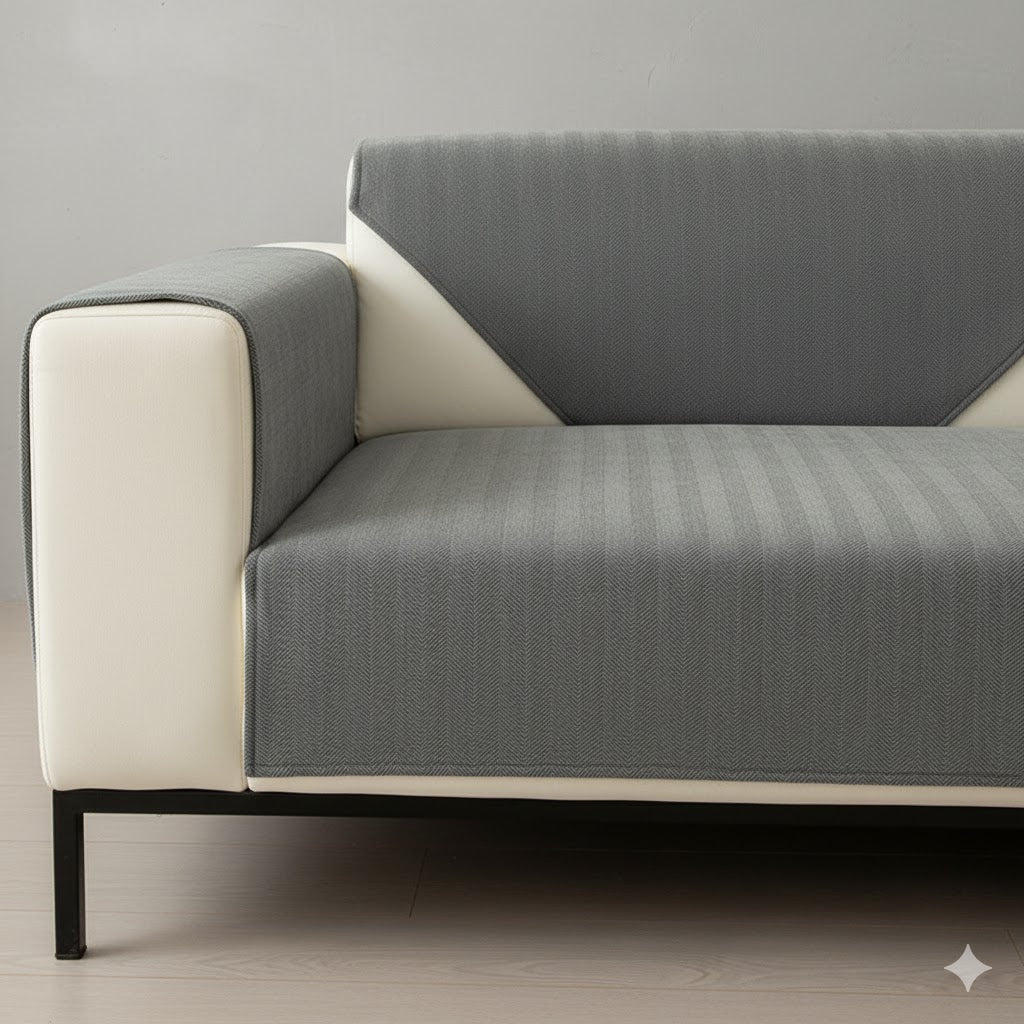 Premium Sofa-Schoner Chenille | Waschbar & Rutschfest