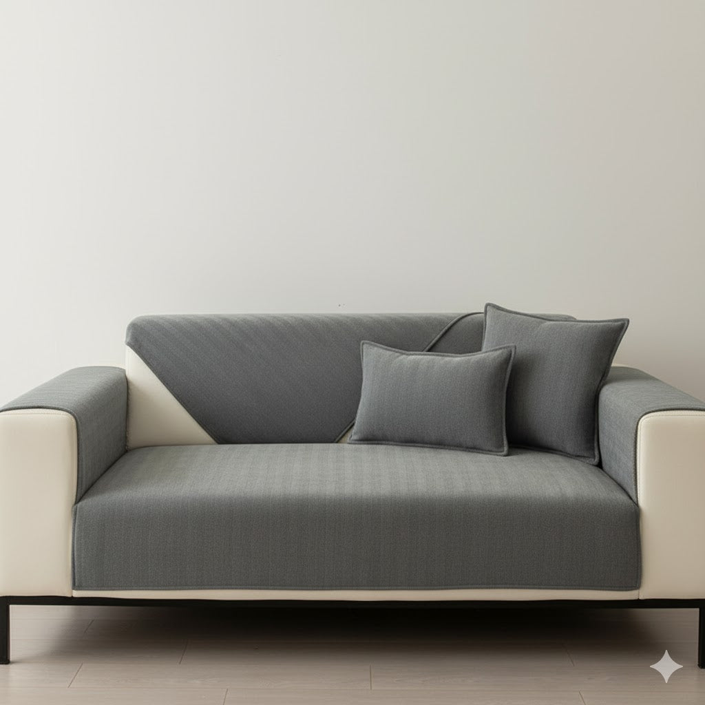 Premium Sofa-Schoner Chenille | Waschbar & Rutschfest