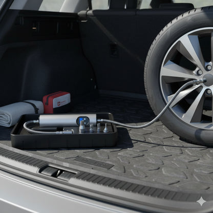 Kabelloser Akku-Kompressor für Auto/Fahrrad | Digital & Schnell - Generated Image 5