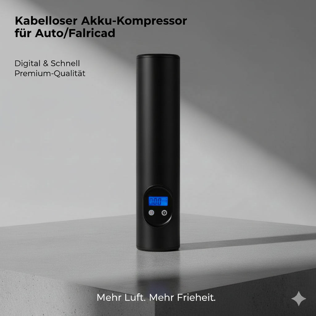Kabelloser Akku-Kompressor für Auto/Fahrrad | Digital & Schnell - Generated Image 9