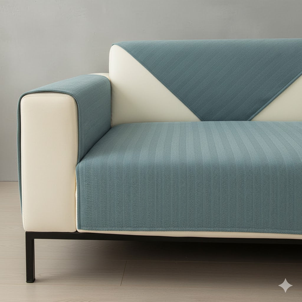 Premium Sofa-Schoner Chenille | Waschbar & Rutschfest