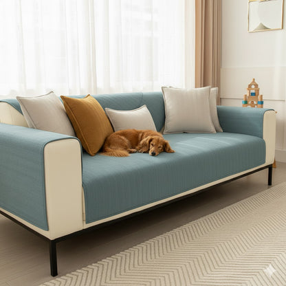 Premium Sofa-Schoner Chenille | Waschbar & Rutschfest