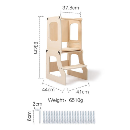 K & S | Montessori Lernturm Holz Kinder – Sicherer Lernstuhl & Küchenhelfer für Kleinkinder