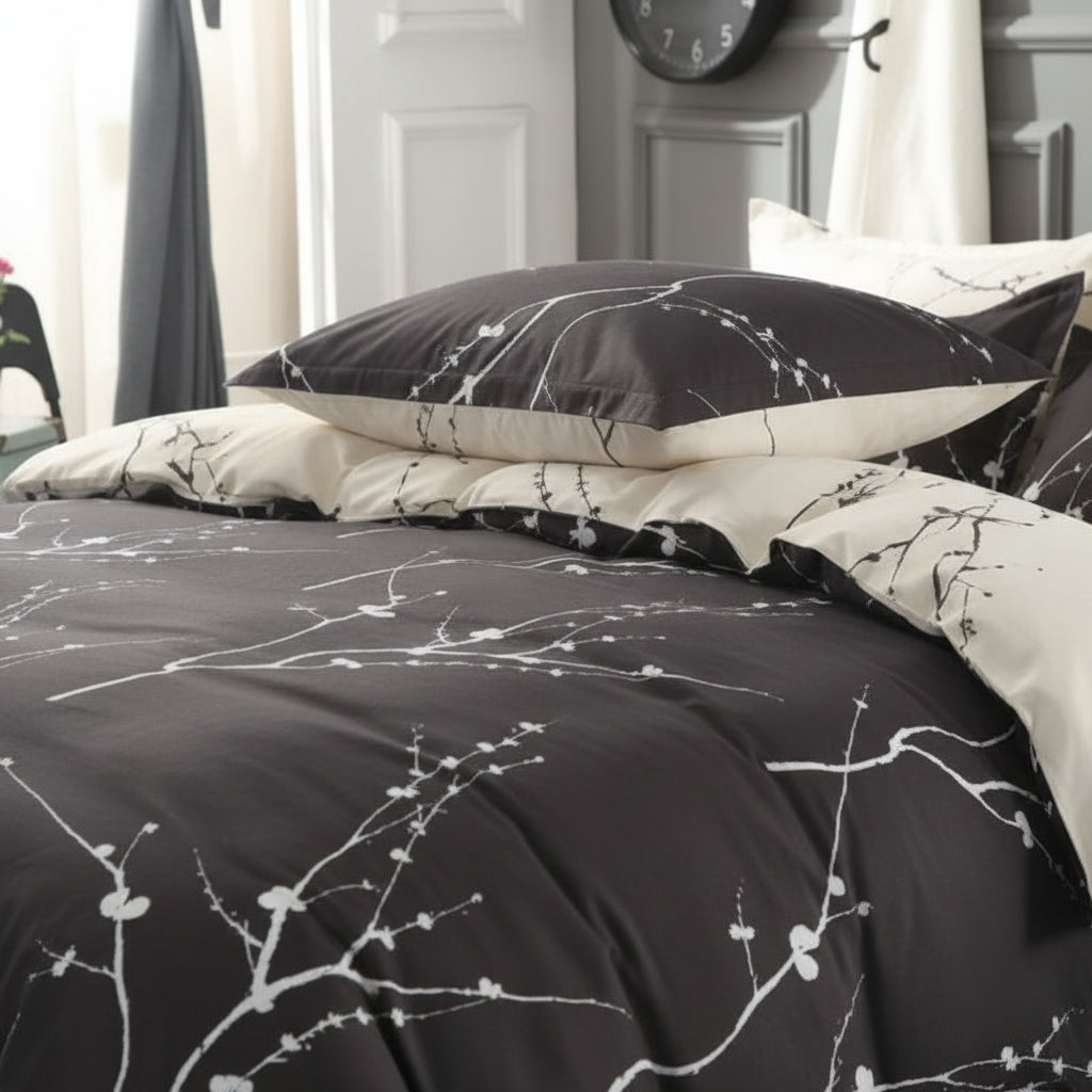 Premium Baumwoll-Bettwäsche 4-teilig | Atmungsaktiv - Generated Image 4