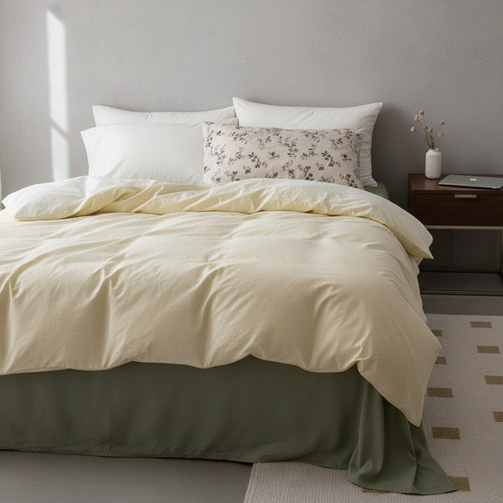 Premium Baumwoll-Bettwäsche Set Landhaus | Atmungsaktiv - Generated Image 1