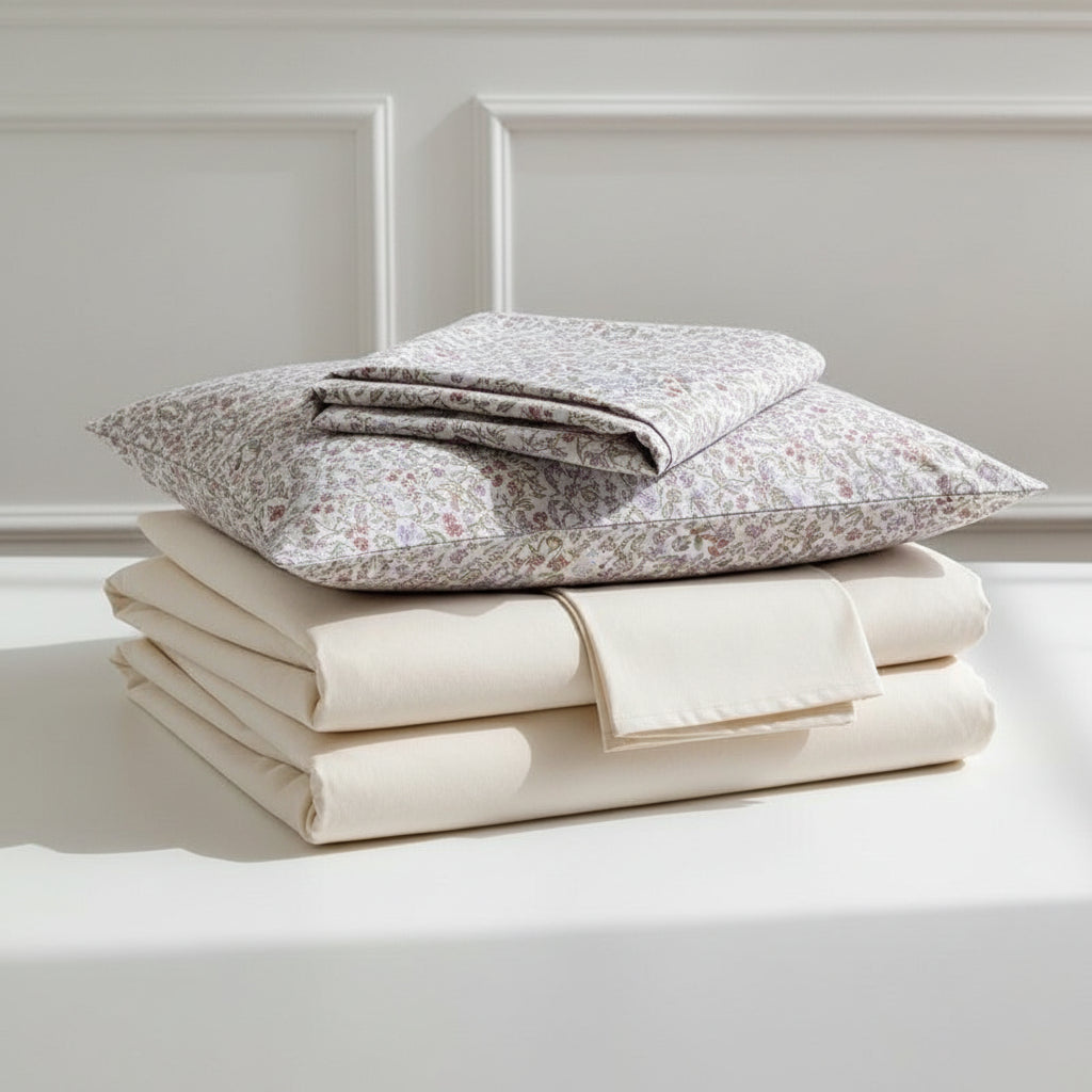 Premium Baumwoll-Bettwäsche Set Landhaus | Atmungsaktiv - Generated Image 8