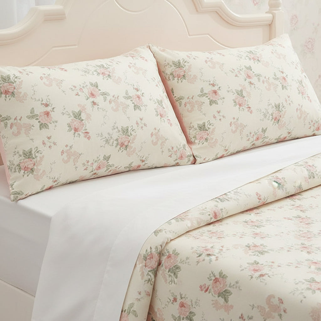 Premium Baumwoll-Bettwäsche Set | Florales Design - Generated Image 10