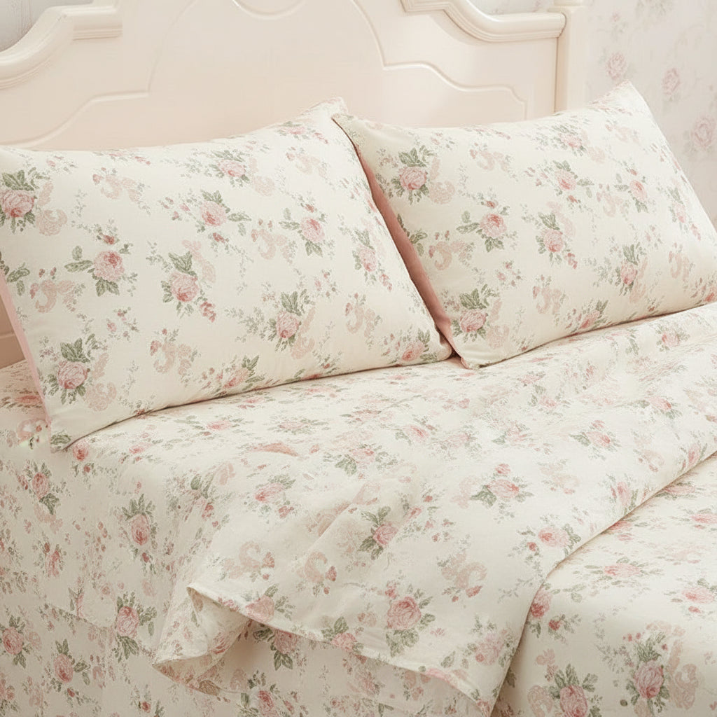 Premium Baumwoll-Bettwäsche Set | Florales Design - Generated Image 12