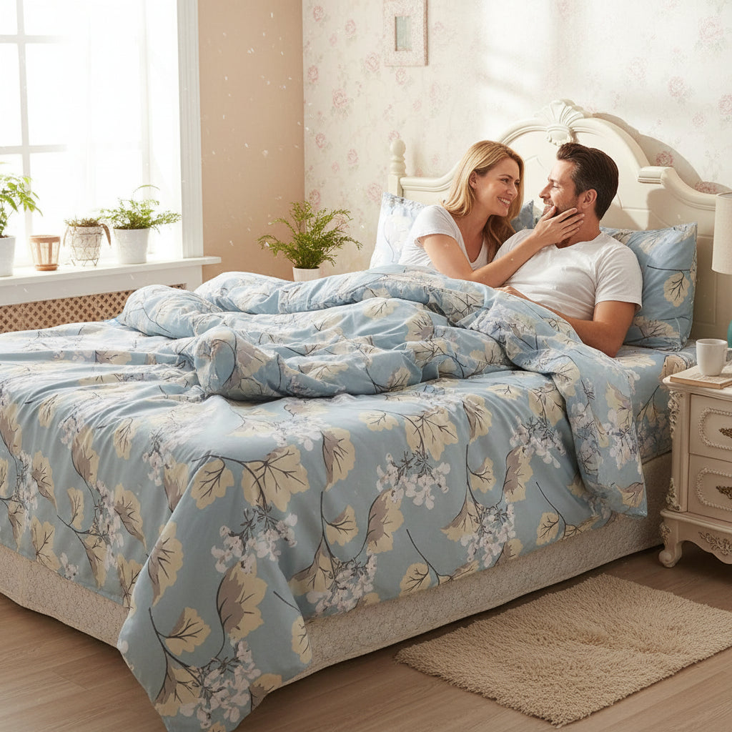 Premium Baumwoll-Bettwäsche Set | Florales Design - Generated Image 29