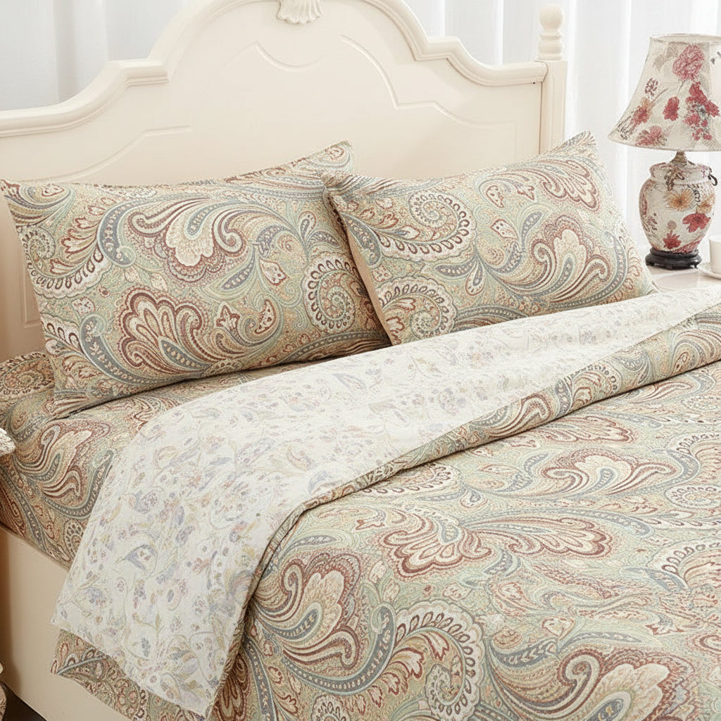 Premium Baumwoll-Bettwäsche Set | Florales Design - Generated Image 4