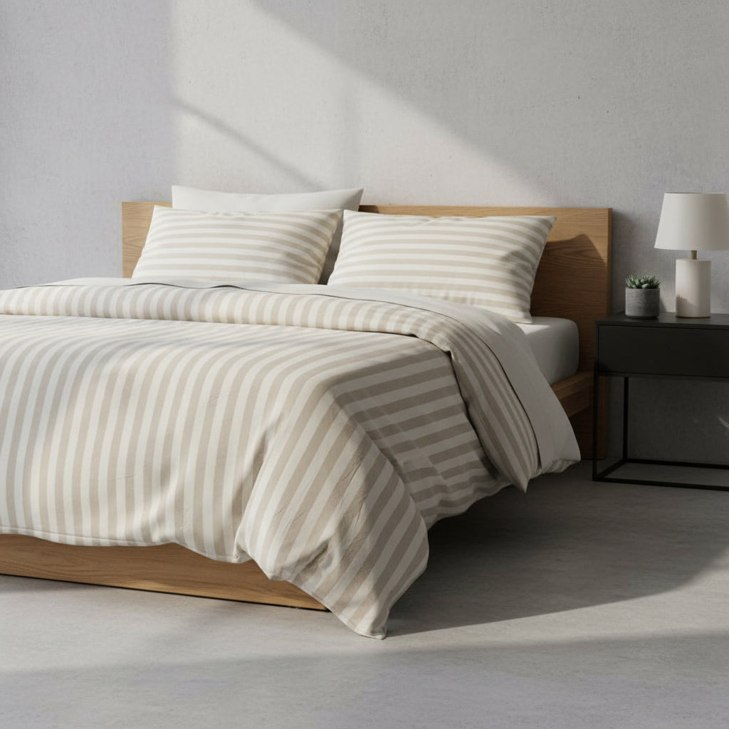 Premium Bettwäsche-Set gestreift 4-teilig | 100% Baumwolle - Generated Image 19
