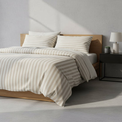 Premium Bettwäsche-Set gestreift 4-teilig | 100% Baumwolle - Generated Image 19