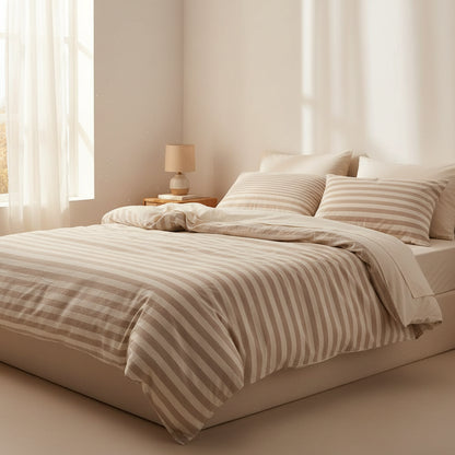Premium Bettwäsche-Set gestreift 4-teilig | 100% Baumwolle - Generated Image 21