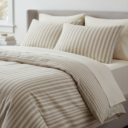 Premium Bettwäsche-Set gestreift 4-teilig | 100% Baumwolle - Generated Image 24