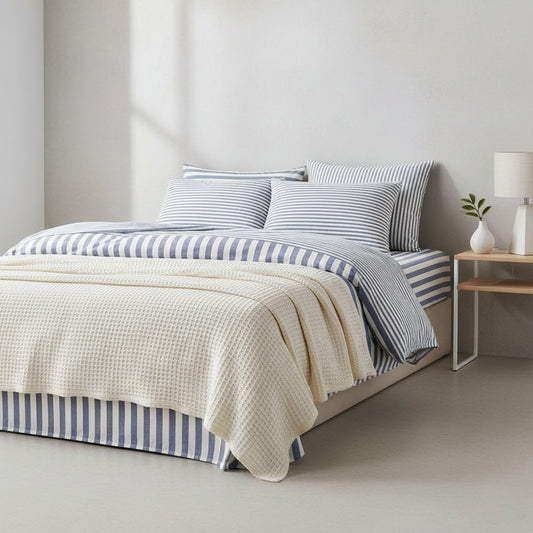 Premium Bettwäsche-Set gestreift 4-teilig | 100% Baumwolle - Generated Image 1